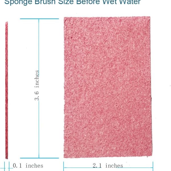 12PCS Cleaning Sponge,2.5X4.0 inches, Kitchen DishSponge, Cleaning Scrub Color Sponge, Biodegradable Natural Sponge, Non-Scratch Kitchen Cellulose Dishwashing Sponge